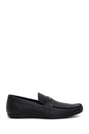 Men's Black Leather Printed Classic Loafer | Derimod Men's Black Leather Printed Classic Loafer | Derimod