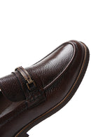 Men's Brown Leather Buckle Classic Loafer | Derimod Men's Brown Leather Buckle Classic Loafer | Derimod