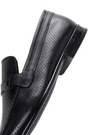 Men's Black Leather Printed Classic Loafer | Derimod Men's Black Leather Printed Classic Loafer | Derimod