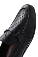 Men's Black Leather Printed Classic Loafer | Derimod Men's Black Leather Printed Classic Loafer | Derimod