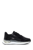 Erkek Siyah Kalın Tabanlı Deri Sneaker | Derimod Erkek Siyah Kalın Tabanlı Deri Sneaker | Derimod