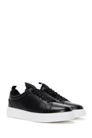Erkek Siyah Deri Çoraplı Kalın Tabanlı Sneaker | Derimod Erkek Siyah Deri Çoraplı Kalın Tabanlı Sneaker | Derimod