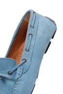 Men's Blue Suede Leather Casual Loafer | Derimod Men's Blue Suede Leather Casual Loafer | Derimod