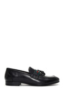 Erkek Siyah Deri Püsküllü Klasik Loafer | Derimod Erkek Siyah Deri Püsküllü Klasik Loafer | Derimod