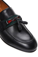 Erkek Siyah Deri Püsküllü Klasik Loafer | Derimod Erkek Siyah Deri Püsküllü Klasik Loafer | Derimod