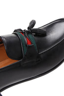 Erkek Siyah Deri Püsküllü Klasik Loafer | Derimod Erkek Siyah Deri Püsküllü Klasik Loafer | Derimod