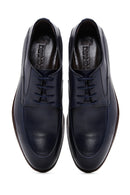 Men's Navy Blue Leather Classic Shoes | Derimod Men's Navy Blue Leather Classic Shoes | Derimod