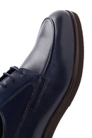 Men's Navy Blue Leather Classic Shoes | Derimod Men's Navy Blue Leather Classic Shoes | Derimod