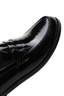Men's Black Leather Patent Leather Classic Loafer | Derimod Men's Black Leather Patent Leather Classic Loafer | Derimod