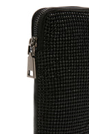 Women's Black Long Strap Stone Cross Bag | Derimod Women's Black Long Strap Stone Cross Bag | Derimod