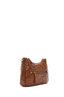 Women's Tan Long Strap Patent Leather Crossbody Bag | Derimod Women's Tan Long Strap Patent Leather Crossbody Bag | Derimod