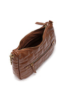 Women's Tan Long Strap Patent Leather Crossbody Bag | Derimod Women's Tan Long Strap Patent Leather Crossbody Bag | Derimod
