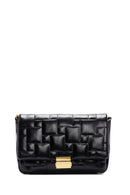 Women's Black Long Strap Quilted Crossbody Bag | Derimod Women's Black Long Strap Quilted Crossbody Bag | Derimod