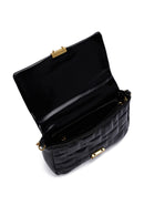 Women's Black Long Strap Quilted Crossbody Bag | Derimod Women's Black Long Strap Quilted Crossbody Bag | Derimod