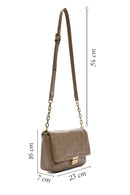 Women's Mink Long Strap Quilted Crossbody Bag | Derimod Women's Mink Long Strap Quilted Crossbody Bag | Derimod