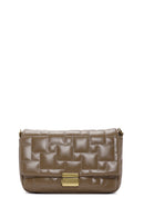 Women's Mink Long Strap Quilted Crossbody Bag | Derimod Women's Mink Long Strap Quilted Crossbody Bag | Derimod