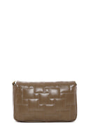 Women's Mink Long Strap Quilted Crossbody Bag | Derimod Women's Mink Long Strap Quilted Crossbody Bag | Derimod