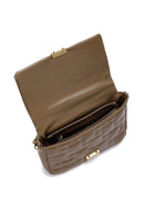 Women's Mink Long Strap Quilted Crossbody Bag | Derimod Women's Mink Long Strap Quilted Crossbody Bag | Derimod