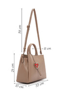 Women's Brown Long Strap Crossbody Bag with Accessory Detail | Derimod Women's Brown Long Strap Crossbody Bag with Accessory Detail | Derimod