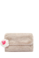Women's Beige Long Strap Plush Shoulder Bag | Derimod Women's Beige Long Strap Plush Shoulder Bag | Derimod