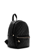 Women's Black Quilted Backpack | Derimod Women's Black Quilted Backpack | Derimod