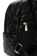 Women's Black Quilted Backpack | Derimod Women's Black Quilted Backpack | Derimod
