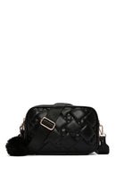 Women's Black Long Strap Quilted Crossbody Bag | Derimod Women's Black Long Strap Quilted Crossbody Bag | Derimod