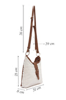 Women's Brown Long Strap Plush Handbag | Derimod Women's Brown Long Strap Plush Handbag | Derimod