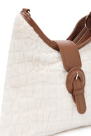 Women's Brown Long Strap Plush Handbag | Derimod Women's Brown Long Strap Plush Handbag | Derimod