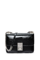 Women's Black Patent Leather Crossbody Bag | Derimod Women's Black Patent Leather Crossbody Bag | Derimod