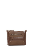 Women's Tan Long Strap Crocodile Patterned Crossbody Bag | Derimod Women's Tan Long Strap Crocodile Patterned Crossbody Bag | Derimod