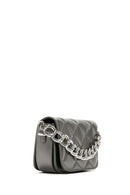 Women's Gray Long Strap Quilted Crossbody Bag | Derimod Women's Gray Long Strap Quilted Crossbody Bag | Derimod