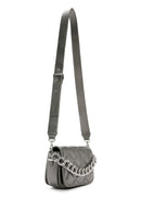 Women's Gray Long Strap Quilted Crossbody Bag | Derimod Women's Gray Long Strap Quilted Crossbody Bag | Derimod