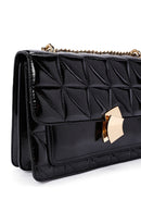 Women's Black Long Strap Quilted Handbag | Derimod Women's Black Long Strap Quilted Handbag | Derimod