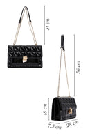 Women's Black Long Strap Quilted Handbag | Derimod Women's Black Long Strap Quilted Handbag | Derimod