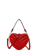 Women's Red Heart Themed Quilted Crossbody Bag | Derimod Women's Red Heart Themed Quilted Crossbody Bag | Derimod