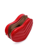 Women's Red Heart Themed Quilted Crossbody Bag | Derimod Women's Red Heart Themed Quilted Crossbody Bag | Derimod