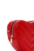 Women's Red Heart Themed Quilted Crossbody Bag | Derimod Women's Red Heart Themed Quilted Crossbody Bag | Derimod