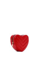 Women's Red Heart Themed Quilted Crossbody Bag | Derimod Women's Red Heart Themed Quilted Crossbody Bag | Derimod