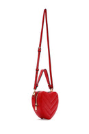 Women's Red Heart Themed Quilted Crossbody Bag | Derimod Women's Red Heart Themed Quilted Crossbody Bag | Derimod