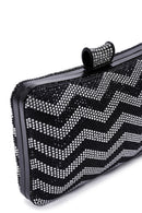 Women's Black Silver Long Chain Strap Stone Handbag | Derimod Women's Black Silver Long Chain Strap Stone Handbag | Derimod