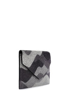 Women's Black Gray Long Chain Strap Stoned Clutch Bag | Derimod Women's Black Gray Long Chain Strap Stoned Clutch Bag | Derimod