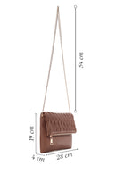 Women's Brown Long Chain Strap Crossbody Bag | Derimod Women's Brown Long Chain Strap Crossbody Bag | Derimod