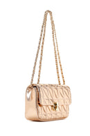 Women's Pink Long Strap Quilted Metallic Crossbody Bag | Derimod Women's Pink Long Strap Quilted Metallic Crossbody Bag | Derimod