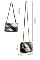 Women's Black Metallic Long Chain Strap Crossbody Bag | Derimod Women's Black Metallic Long Chain Strap Crossbody Bag | Derimod