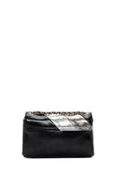 Women's Black Metallic Long Chain Strap Crossbody Bag | Derimod Women's Black Metallic Long Chain Strap Crossbody Bag | Derimod