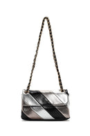 Women's Black Metallic Long Chain Strap Crossbody Bag | Derimod Women's Black Metallic Long Chain Strap Crossbody Bag | Derimod