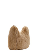 Women's Beige Long Chain Strap Plush Handbag | Derimod Women's Beige Long Chain Strap Plush Handbag | Derimod