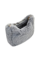 Women's Gray Long Chain Strap Plush Handbag | Derimod Women's Gray Long Chain Strap Plush Handbag | Derimod