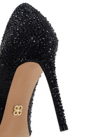 Kadın Siyah Deri İnce Yüksek Topuklu Stiletto | Derimod Kadın Siyah Deri İnce Yüksek Topuklu Stiletto | Derimod